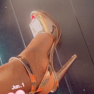 Rose gold Heeled sandals